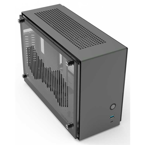 ZALMAN M2 MINI, MITX, ALUMINIUM, GRAY, WINDOWx2, RISER CARD, 2x3.5