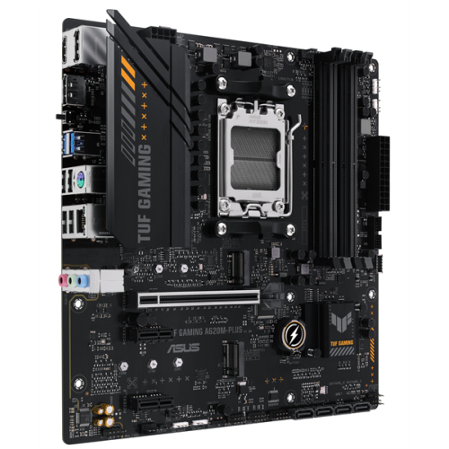 ASUS TUF GAMING A620M-PLUS, Socket AM5, A620, 4*DDR5,  2xDP+HDMI, 4xSATA3, 2xM.2, Audio, Gb LAN, USB 3.2, USB 2.0, mATX; 90MB1EZ0-M0EAY0