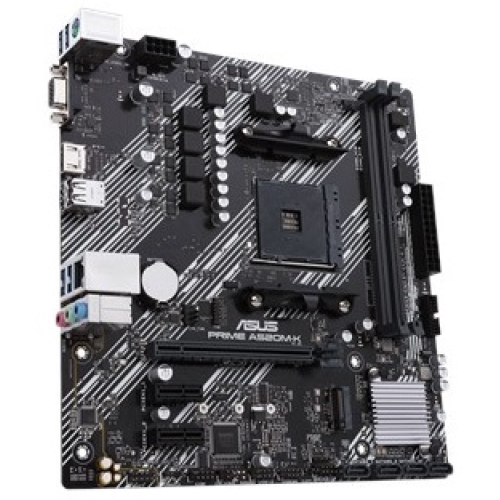 ASUS PRIME A520M-K, Socket AM4, A520, 2*DDR4, D-Sub+HDMI, SATA3 + RAID, Audio, Gb LAN, USB 3.2*6, USB 2.0*6, COM*1 header (w/o cable), mATX ; 90MB1500-M0EAY0, 3 year