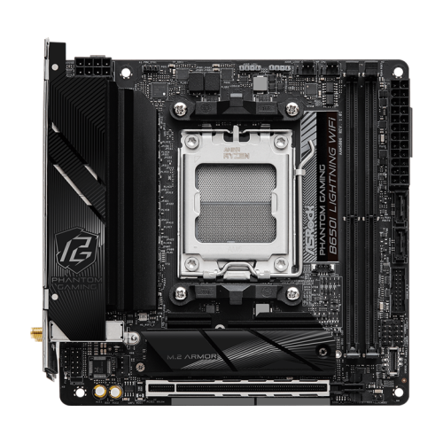 ASROCK B650I LIGHTNING WIFI, AM5, B650, 2*DDR5, HDMI, 2xSATA3 6.0, M.2 Socket, RAID, USB 3.2, USB 2.0, Type-C, mITX