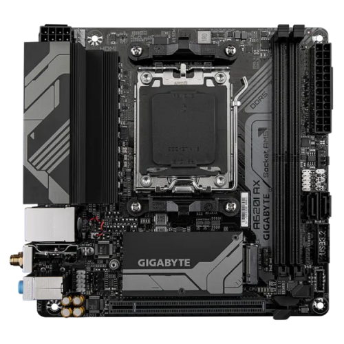 GIGABYTE A620I AX, AM5, A620, 2*DDR5, DP+HDMI,  2 SATA 6 Гб/с, M2, Audio, Gb LAN, USB 3.2, USB 2.0, mITX