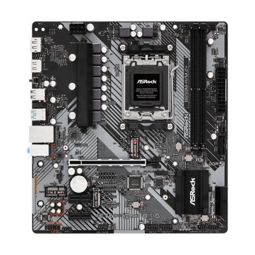 ASROCK B650M-H/M.2+, AM5, B650, 2*DDR5, HDMI+DP, 4xSATA3 6.0, M.2 Socket, RAID, USB 3.2, USB 2.0, Type-C, mATX