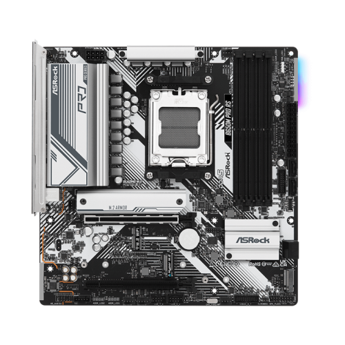 ASROCK B650M PRO RS, AM5, B650, 4*DDR5, HDMI+DP, 4xSATA3 6.0, M.2 Socket, RAID, USB 3.2, USB 2.0, Type-C, mATX