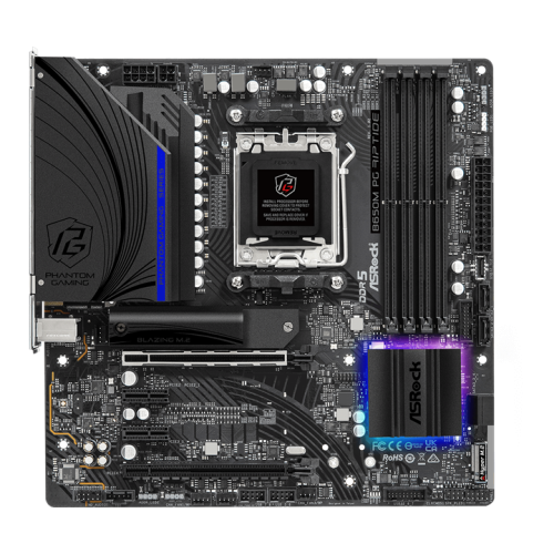 ASROCK B650M PG RIPTIDE, AM5, B650, 4*DDR5, HDMI+DP, 4xSATA3 6.0, M.2 Socket, RAID, 6xUSB 3.2, 8xUSB 2.0, Type-C, mATX; 90-MXBJ90-A0UAYZ