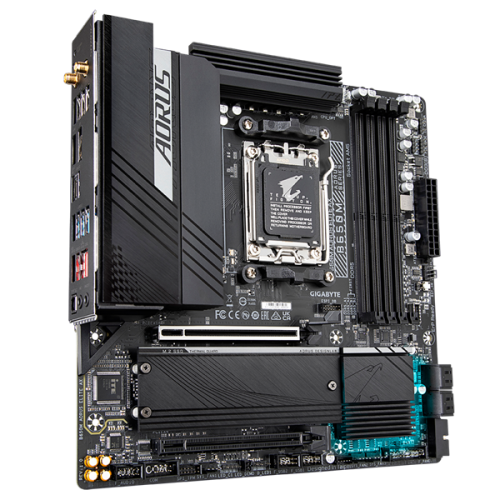 GIGABYTE B650M AORUS ELITE AX, AM5, B650, 4*DDR5, DP+HDMI,  4 SATA 6 Гб/с, M2, Audio, Gb LAN, USB 3.2, Type-C, mATX