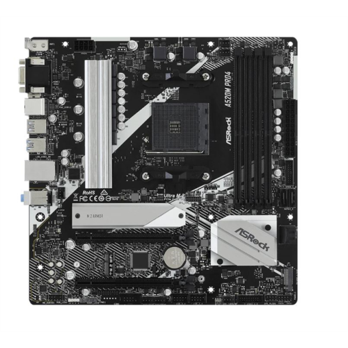 ASROCK A520M PRO4, AM4, A520, 4*DDR4, HDMI+DP+D-Sub, 4xSATA3 6.0 RAID, M.2 Socket, 6xUSB 3.2, Type-C, 2xUSB 2.0, mATX; 90-MXBDU0-A0UAYZ