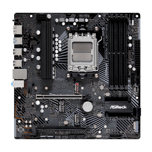 ASROCK B650M PG LIGHTNING, AM5, B650, 4*DDR5, HDMI+DP, 4xSATA3 6.0, M.2 Socket, RAID, USB 3.2, USB 2.0, Type-C, mATX