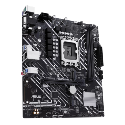 ASUS PRIME H610M-E-CSM, LGA1700, H610, 2*DDR5, DP+VGA + HDMI, SATA3, Audio, Gb LAN, USB 3.2, USB 2.0, COM*1 header (w/o cable), mATX ; 90MB1G10-M0EAYC