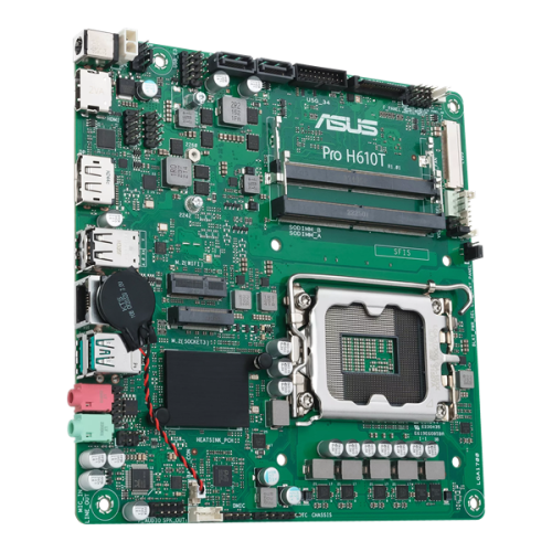 ASUS PRO H610T-CSM, LGA1700, H610, 2*DDR5, DP+HDMI, 2 SATA 6.0, M.2, USB 3.2, USB 2.0,  mITX; 90MB1G60-M0EAYC