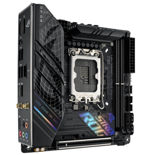 ASUS ROG STRIX B760-I GAMING WIFI, LGA1700, B760, 2*DDR5, HDMI+DP, 4xSATA3 + RAID, M2, Audio, Gb LAN, USB 3.2, USB 2.0, mITX; 90MB1D90-M0EAY0