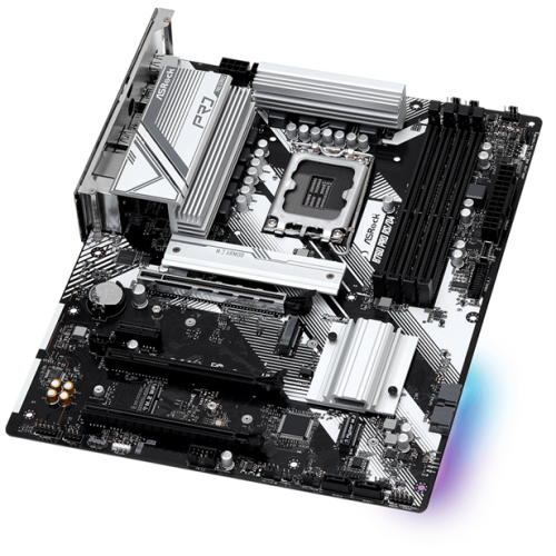 ASROCK B760 PRO RS/D4, LGA1700, B760, 4*DDR4, HDMI+DP, 4xSATA3 6.0 (RAID), M.2 Socket, 4xUSB 3.2, 2xUSB2.0, Type-C, ATX; 90-MXBKS0-A0UAYZ