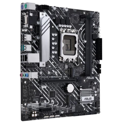 ASUS PRIME H610M-A D4-CSM, LGA1700, H610, 2*DDR4, D-Sub + DP + HDMI, SATA3, Audio, Gb LAN, USB 3.2*4, USB 2.0*6, COM*1 header (w/o cable), mATX ; 90MB19P0-M0EAYC, 3 year