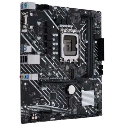 ASUS PRIME H610M-E D4-CSM, LGA1700, H610, 2*DDR4, DP+D-Sub + HDMI, SATA3, Audio, Gb LAN, USB 3.2*4, USB 2.0*6, COM*1 header (w/o cable), mATX ; 90MB19N0-M0EAYC