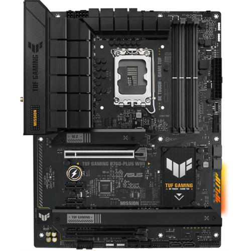 ASUS TUF GAMING B760-PLUS WIFI, LGA1700, B760, 2*DDR5, HDMI+DP, 4xSATA3 + RAID, M2, Audio, Gb LAN, USB 3.2, USB 2.0, ATX; 90MB1ER0-M0EAY0