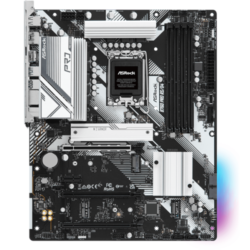 ASROCK B760 PRO RS/D4, LGA1700, B760, 4*DDR4, HDMI+DP, 4xSATA3 6.0 (RAID), M.2 Socket, 4xUSB 3.2, 2xUSB2.0, Type-C, ATX; 90-MXBKS0-A0UAYZ