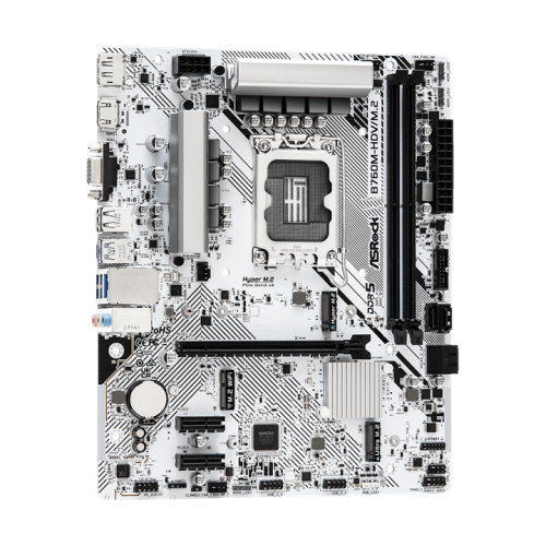 ASROCK B760M-HDV/M.2, LGA1700, B760, 2*DDR5, HDMI+DP+D-Sub, 4xSATA3 6.0 (RAID), M.2 Socket, USB 3.2, USB2.0, Type-C, mATX