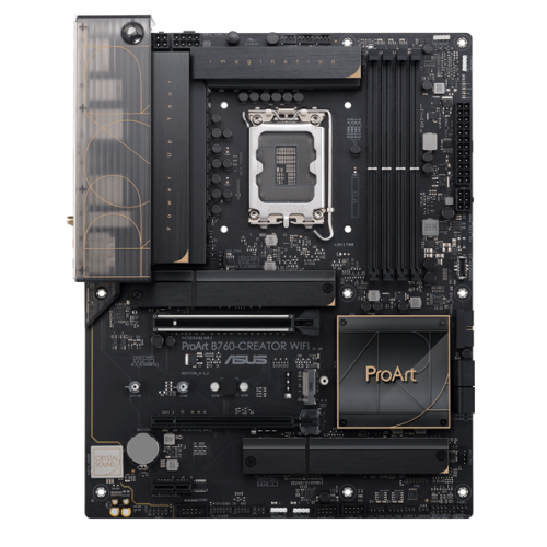 ASUS PROART B760-CREATOR WIFI, LGA1700, B760, 4*DDR5, HDMI+DP, 4xSATA3 + RAID, 3xM2, Audio, Gb LAN, USB 3.2, USB 2.0, ATX; 90MB1FY0-M0EAY0