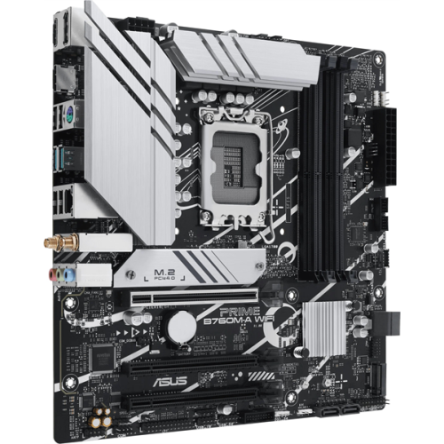 ASUS PRIME B760M-A WIFI, LGA1700, B760, 4*DDR5, HDMI+DP, 4xSATA3 + RAID, M2, Audio, Gb LAN, USB 3.2, USB 2.0, mATX; 90MB1EL0-M0EAY0