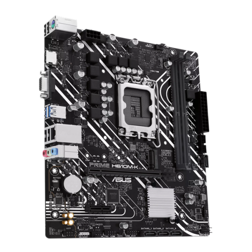 ASUS PRIME H610M-K, LGA1700, H610, 2*DDR5, D-Sub + HDMI, SATA3, Audio, Gb LAN, USB 3.2, USB 2.0, COM*1 header (w/o cable),mATX ; 90MB1GA0-M0EAY0