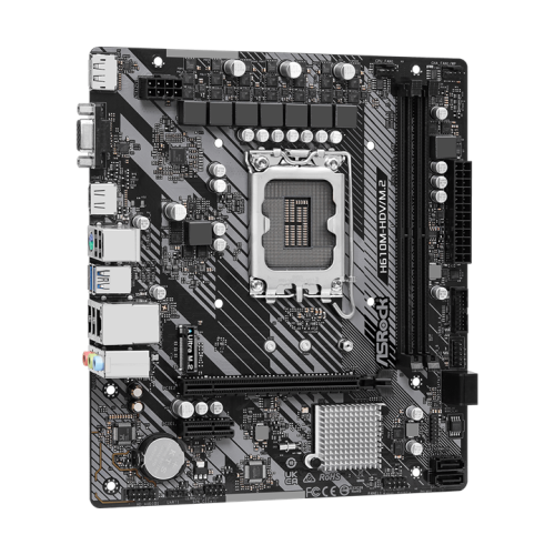 ASROCK H610M-HDV/M.2 R2.0, LGA1700, H610, 2*DDR4, DP+D-Sub+HDMI, 4xSATA3 6.0, M.2 Socket, USB 3.2, USB 2.0, mATX