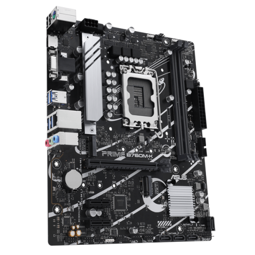 ASUS PRIME B760M-K, LGA1700, B760, 2*DDR5, HDMI+VGA, 4xSATA3 + RAID, 2xM2, Audio, Gb LAN, USB 3.2, USB 2.0, mATX; 90MB1FI0-M0EAY0