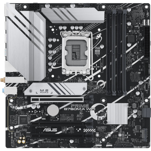 ASUS PRIME B760M-A WIFI, LGA1700, B760, 4*DDR5, HDMI+DP, 4xSATA3 + RAID, M2, Audio, Gb LAN, USB 3.2, USB 2.0, mATX; 90MB1EL0-M0EAY0