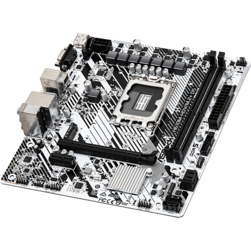 ASROCK H610M-HDV/M.2+ D5, LGA1700, H610, 2*DDR5, DP+D-Sub+HDMI, 4xSATA3 6.0, M.2 Socket, USB 3.2, USB 2.0, mATX;