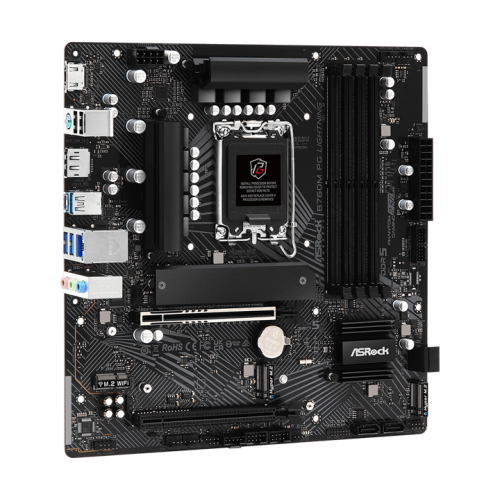 ASROCK B760M PG LIGHTNING, LGA1700, B760, 4*DDR5, HDMI+DP, 4xSATA3 6.0 (RAID), M.2 Socket, USB 3.2, USB2.0, Type-C, mATX