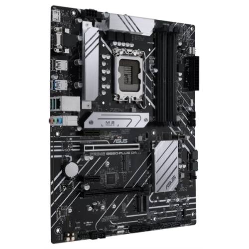 ASUS PRIME B660-PLUS D4, LGA1700, B660, 4*DDR4, DP+ D-Sub + HDMI, CrossFireX, SATA3 + RAID, Audio, Gb LAN, USB 3.2*6, USB 2.0*6, COM*1 header (w/o cable), ATX; 90MB18X0-M0EAY0