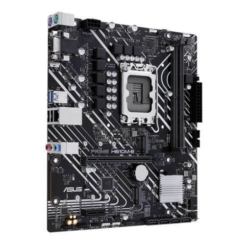 ASUS PRIME H610M-E-CSM, LGA1700, H610, 2*DDR5, DP+VGA + HDMI, SATA3, Audio, Gb LAN, USB 3.2, USB 2.0, COM*1 header (w/o cable), mATX ; 90MB1G10-M0EAYC