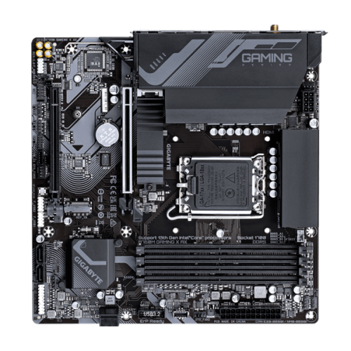 GIGABYTE B760M GAMING X AX, LGA1700, B760, 4*DDR5, DP+HDMI,  4 SATA 6 Гб/с, M2, Audio, Gb LAN, USB 3.2, USB 2.0, Type-C, COM*1 port, mATX