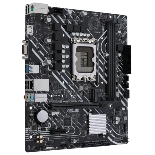 ASUS PRIME H610M-K D4, LGA1700, H610, 2*DDR4, D-Sub + HDMI, SATA3, Audio, Gb LAN, USB 3.2*4, USB 2.0*6, COM*1 header (w/o cable),mATX ; 90MB1A10-M0EAY0, 3 year