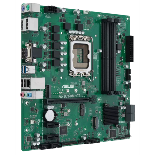 ASUS PRO B760M-CT-CSM, LGA1700, B760, 4*DDR5, VGA+HDMI+2xDP, 4xSATA3 + RAID, 2xM2, Audio, Gb LAN, USB 3.2, USB 2.0, mATX; 90MB1DY0-M0EAYC