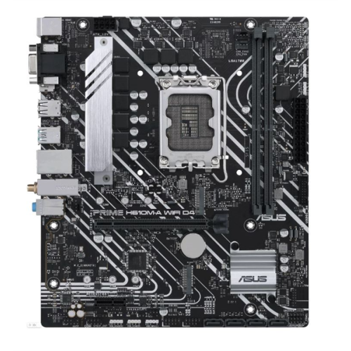 ASUS PRIME H610M-A WIFI D4, LGA1700, B610, 2*DDR4, D-sub+DP+HDMI, SATA 6.0, M.2, USB 3.2*2, USB 2.0*2,  mATX; 90MB1C80-M0EAY0