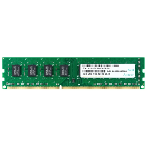 Apacer  DDR3  4GB  1600MHz DIMM (PC3-12800) CL11 1.5V (Retail) 512*8  3 years (AU04GFA60CATBGC/DL.04G2K.KAM)