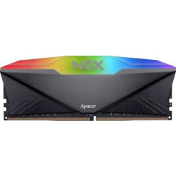 Apacer  DDR4  16GB  3200MHz DIMM NOX RGB Black Gaming Memory (PC4-25600) CL16 1.35V Intel XMP 2.0, Heat Sink (Retail) 1024*8  3 years (AH4U16G32C28YNBAA-1)