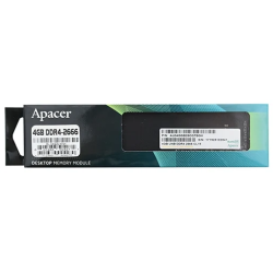 Apacer  DDR4  4GB  2666MHz DIMM (PC4-21300) CL17 1.2V (Retail) 512*8  3 years (AU04GGB26CQTBGH / EL.04G2V.KNH)