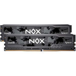 Apacer  DDR5  32GB  5600MHz DIMM NOX Black Gaming Memory (PC5-44800) CL40 1.25V (Retail) 2048*8  Kit (2x16GB) Heat Sink (Retail) 3 years (AH5U32G56C522MBAA-2)