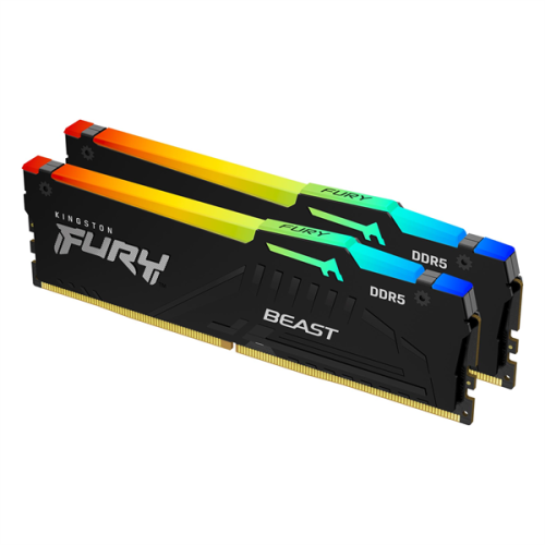 Kingston 64GB 5600MT/s DDR5 CL40 DIMM (Kit of 2) FURY Beast RGB XMP