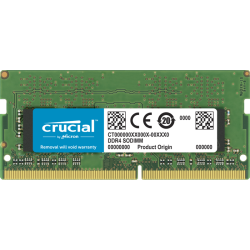 Crucial by Micron  DDR4  32GB 3200MHz SODIMM  (PC4-25600) CL22 2Rx8 1.2V (Retail), 1 year