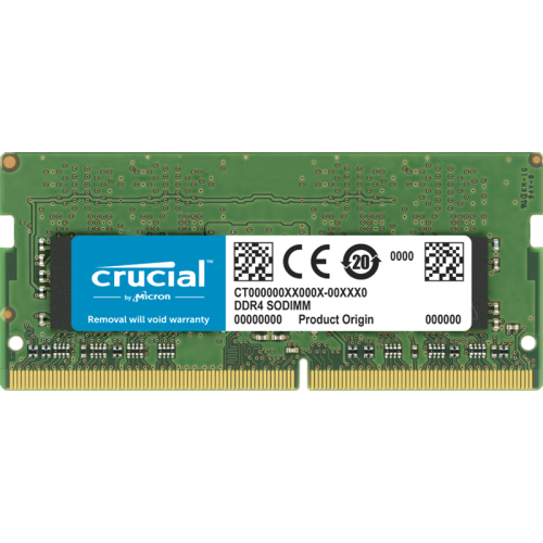 Crucial by Micron  DDR4  32GB 3200MHz SODIMM  (PC4-25600) CL22 2Rx8 1.2V (Retail), 1 year