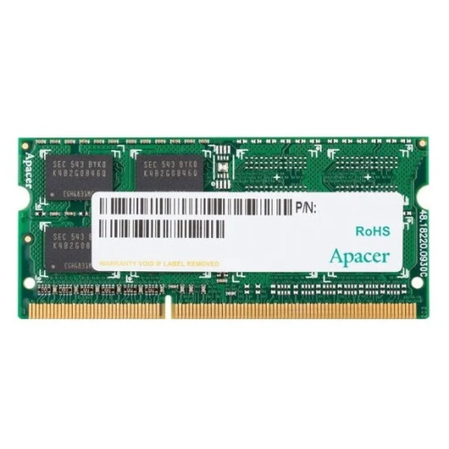 Apacer  DDR3   4GB  1600MHz SO-DIMM (PC3-12800) CL11 1.5V (Retail) 512*8  3 years (AS04GFA60CATBGC/DS.04G2K.KAM)