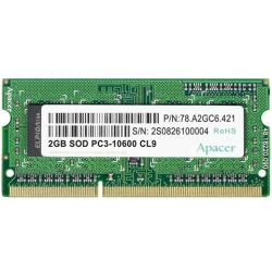 Apacer  DDR3   4GB  1600MHz SO-DIMM (PC3-12800) CL11 1.35V (Retail) 512*8  3 years (AS04GFA60CATBGJ/DV.04G2K.KAM)