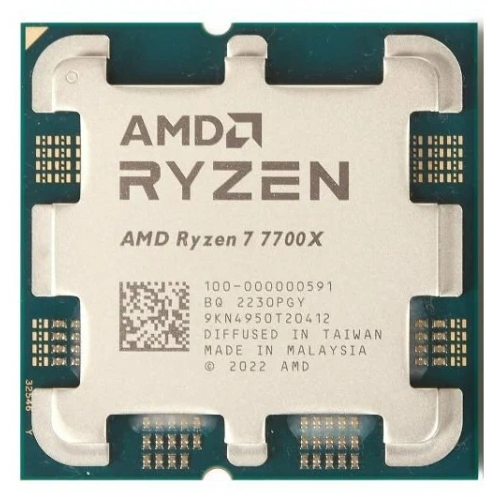 CPU AMD Ryzen 7 7700X, 8/16, 4.5-5.4GHz, 512KB/8MB/32MB, AM5, Radeon, 105W, OEM, 1 year