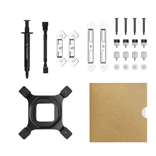 DEEPCOOL AN600 LGA1700/1200/115X/AM5/AM4 низкопрофильный 67mm (18шт/кор, TDP 180W, PWM,  White LED Fan 120mm, 6 тепл. трубок, Copper Base, черный) RET