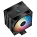 DEEPCOOL AG400 DIGITAL PLUS LGA1700/1200/115X/AM5/AM4 (9шт/кор, TDP 220W, PWM, DUAL ARGB Fan 120mm, 4 тепл. трубки, черный) RET