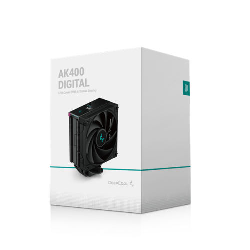 DEEPCOOL AK400 DIGITAL LGA1700/1200/115X/AM5/AM4 (18шт/кор, TDP 220W, PWM, Fan 120mm, 4 тепл. трубки, черный) RET