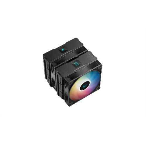 DEEPCOOL AG620 DIGITAL BK ARGB LGA1700/1200/115X/AM5/AM4 (8шт/кор, TDP 260W, PWM, DUAL Fan 120mm, 6 тепл. трубок, черный) RET