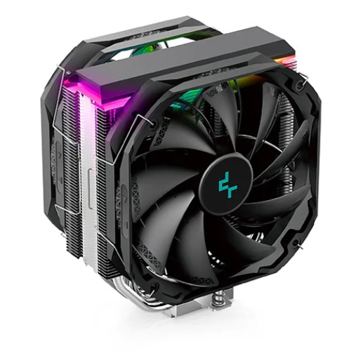 DEEPCOOL AS500 PLUS LGA20XX/1700/1200/115X/AM5/AM4 (8шт/кор, TDP 220W, PWM, ARGB Led, DUAL Fan 140mm, 5 тепл. Трубок ) RET