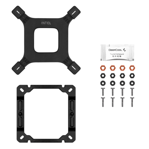 DEEPCOOL AG400 DIGITAL PLUS LGA1700/1200/115X/AM5/AM4 (9шт/кор, TDP 220W, PWM, DUAL ARGB Fan 120mm, 4 тепл. трубки, черный) RET